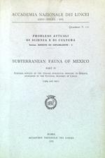 Subterranean Fauna of Mexico. Part II
