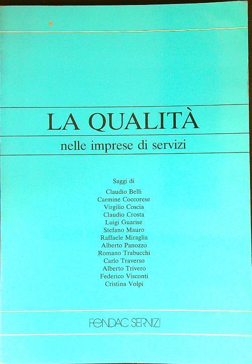 La qualità nelle imprese di servizi