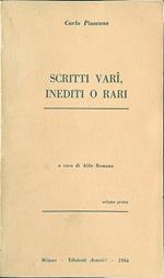 Scritti vari, inediti o rari vol. 1