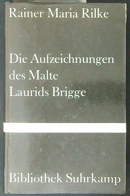 Die Aufzeichnungen des Malte Laurids Brigge - Rainer Maria Rilke - copertina