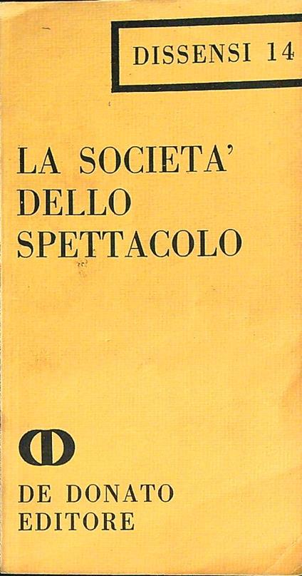 La società dello spettacolo - copertina