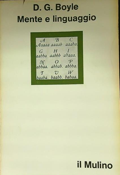 Mente e linguaggio - D. G. Boyle - copertina