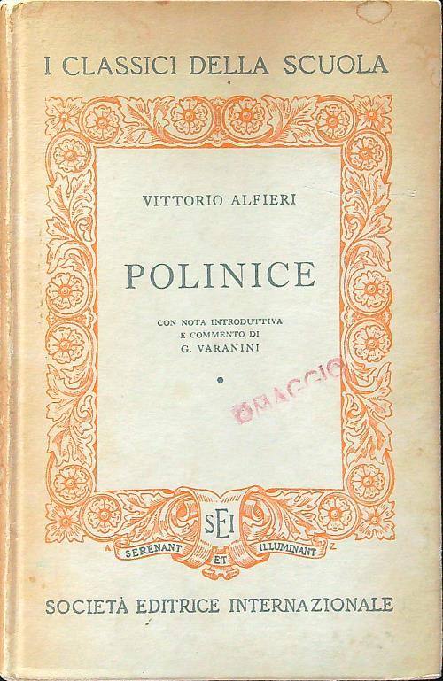 Polinice - Vittorio Alfieri - copertina