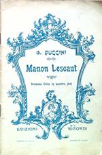 Manon Lescaut. dramma lirico in quattro atti