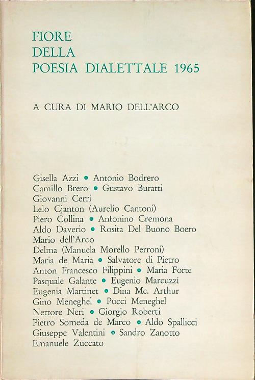 Fiore della poesia dialettale 1965 - Mario Dell'Arco - copertina