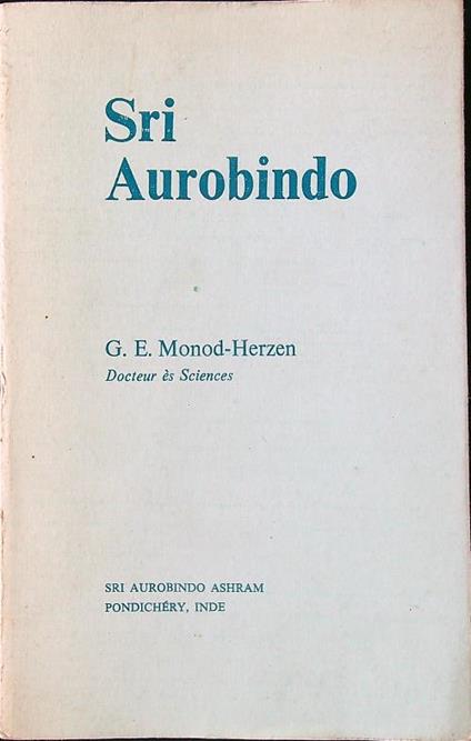 Sri Aurobindo - copertina