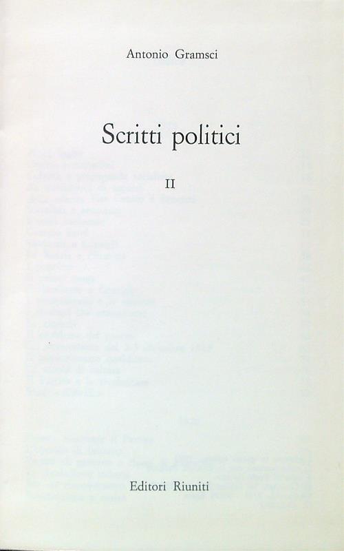 Scritti politici II
