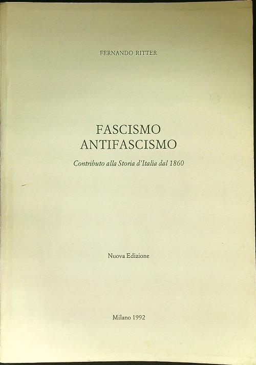 Fascismo e antifascismo - Fernando Ritter - copertina