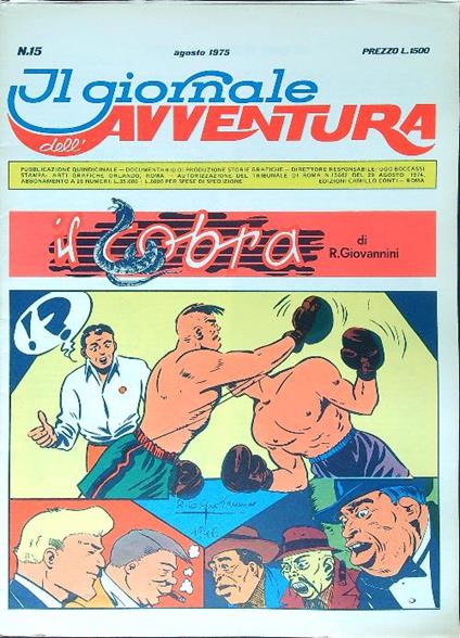 Il giornale dell'avventura n. 15/agosto 1975 - copertina