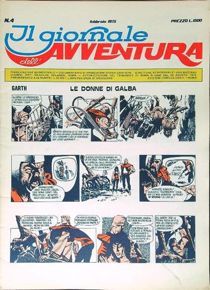 Il giornale dell'avventura n. 4/febbraio 1975 - copertina