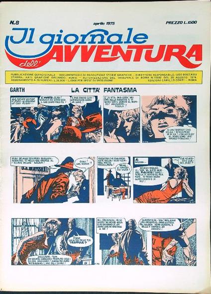 Il giornale dell'avventura n. 8/aprile 1975 - copertina