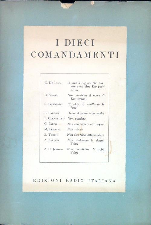 I dieci comandamenti - copertina