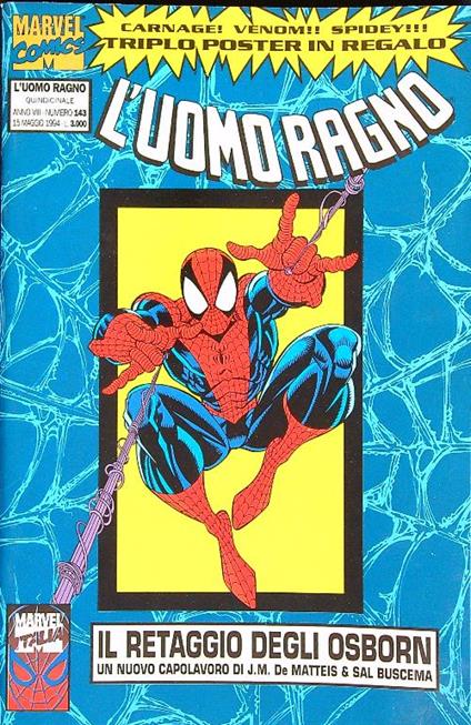 L' uomo ragno 143/ 15 maggio 1994 - copertina