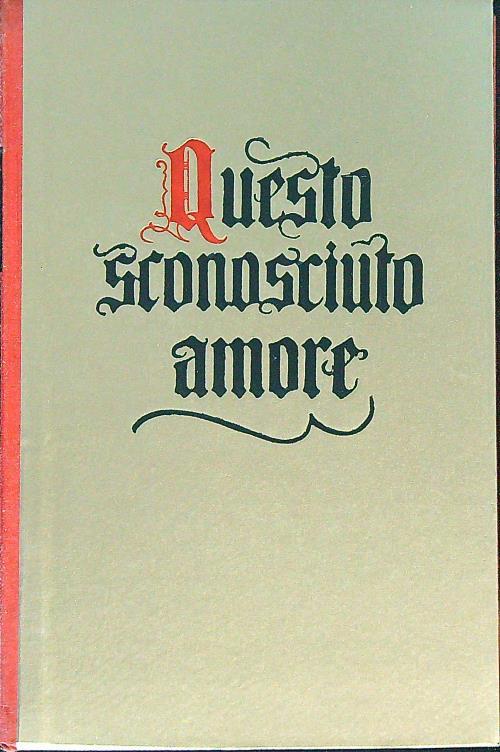 Questo sconosciuto amore - copertina