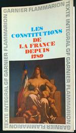 Les Constitutions de la France depuis 1789