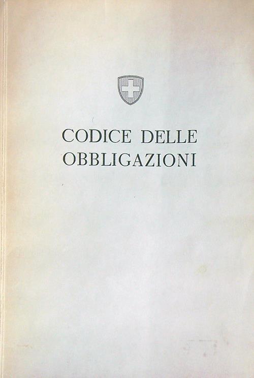 Codice delle obbligazioni - copertina