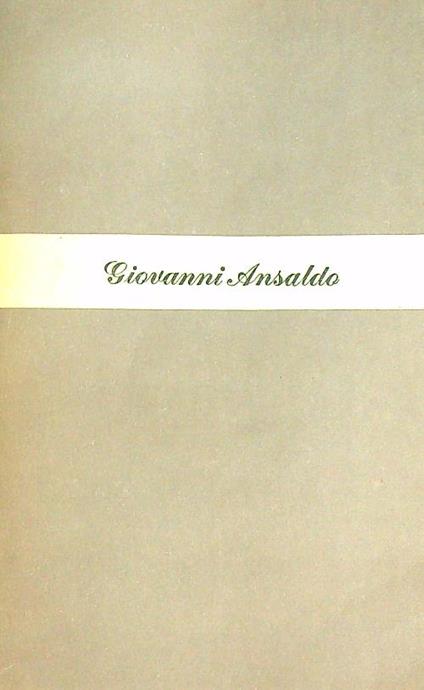 Il ministro della buonavita - Giovanni Ansaldo - copertina