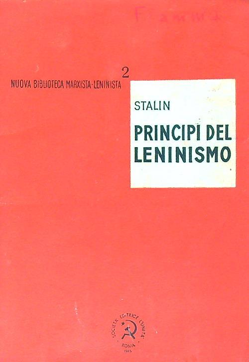 Principi del leninismo - Stalin - copertina