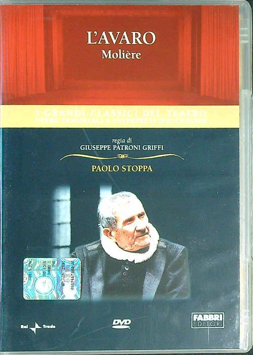 L' avaro DVD - Moliere - copertina