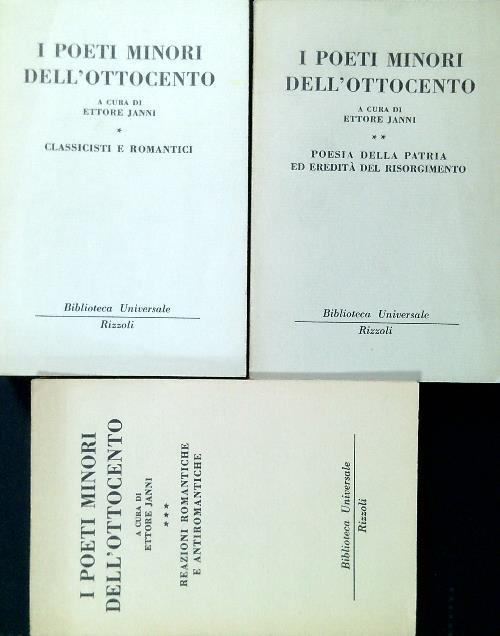 I poeti minori dell'Ottocento. 3 Volumi
