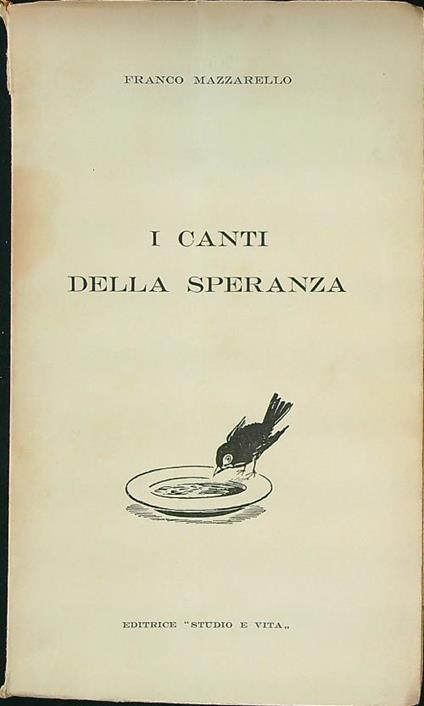 I canti della speranza - copertina