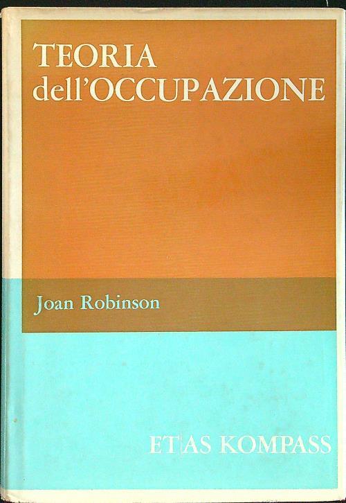 Teoria dell'occupazione - Joan Robinson - copertina