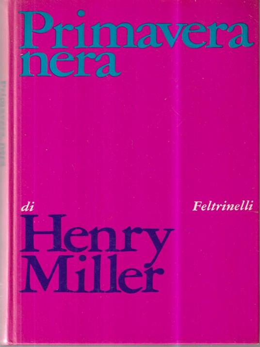 Primavera nera - Henry Miller - copertina