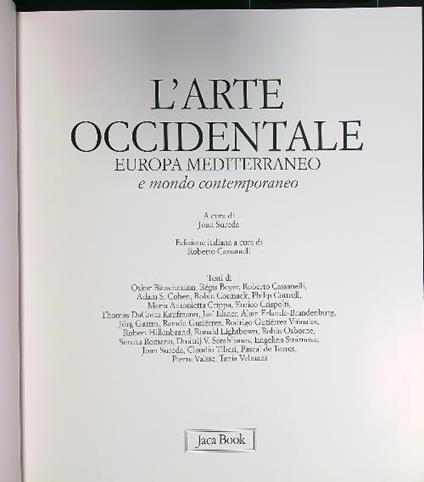L' arte occidentale. Europa mediterraneo e mondo contemporaneo - Joan Sureda - copertina