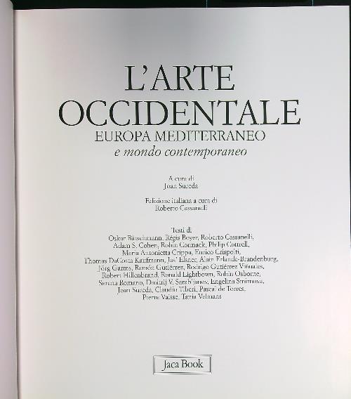L' arte occidentale. Europa mediterraneo e mondo contemporaneo - Joan Sureda - copertina
