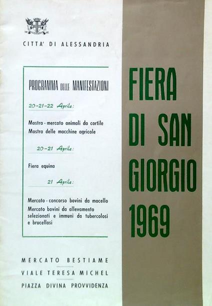 Fiera di San Giorgio 1969 - Città di Alessandria - copertina