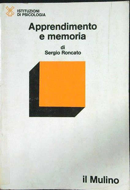 Apprendimento e memoria - Sergio Roncato - copertina