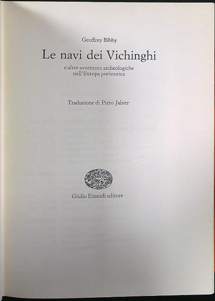 Le navi dei Vichinghi - Geoffrey Bibby - copertina