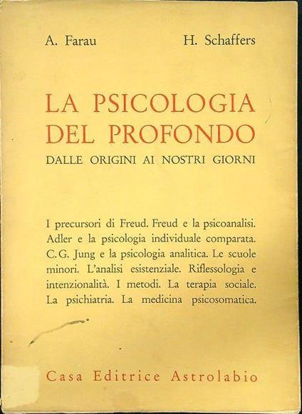La psicologia del profondo - copertina