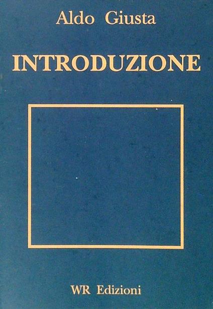 Introduzione - Aldo Giusta - copertina