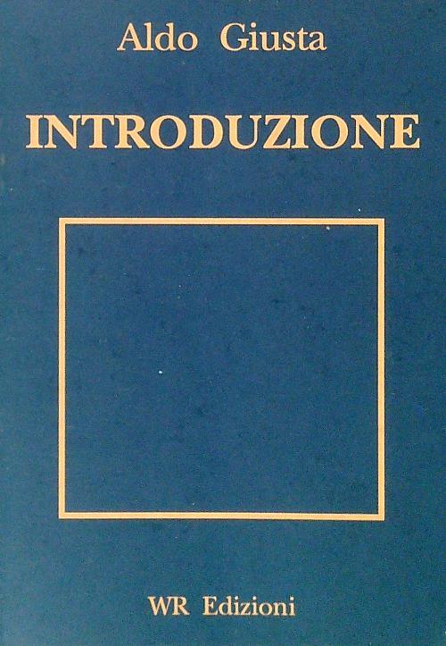 Introduzione - Aldo Giusta - copertina