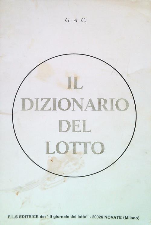 Il dizionario del lotto - copertina