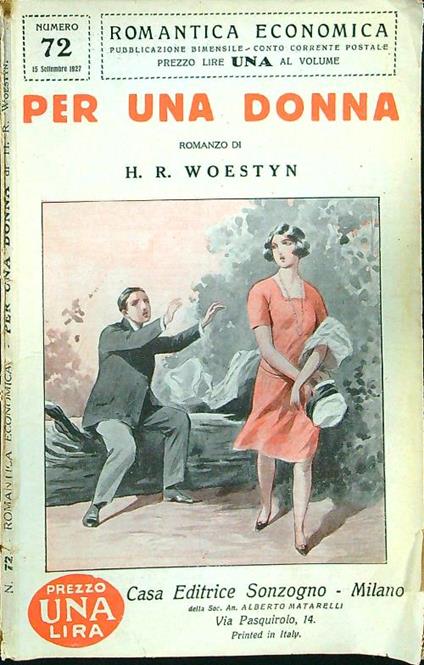 Per una donna - copertina