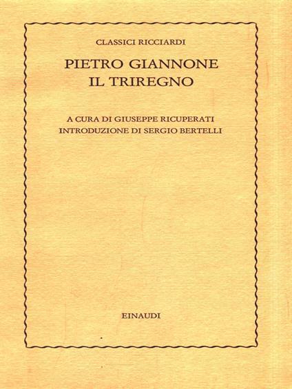 Il triregno - Pietro Giannone - copertina