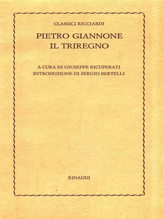 Il triregno - Pietro Giannone - copertina