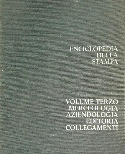 Enciclopedia della stampa. Vol. 3 - copertina