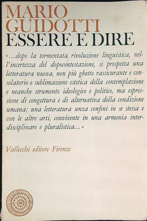 Essere e dire - Mario Guidotti - copertina