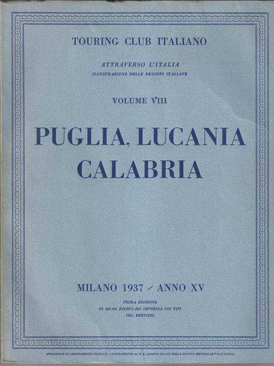 Puglia, Lucania, Calabria - copertina