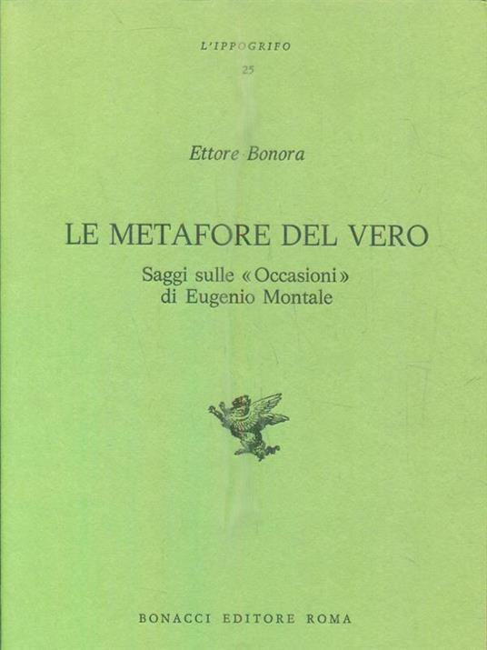 Le metafore del vero - Ettore Bonora - copertina