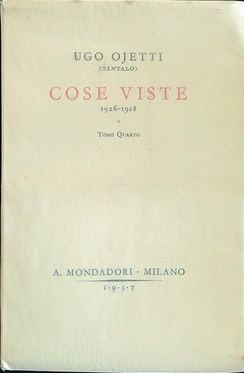 Cose viste tomo IV