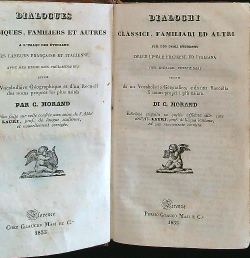 Dialoghi classici,familiari ed altri, per uso degli studenti delle lingue francese ed italiana, con esercizi preliminari - copertina