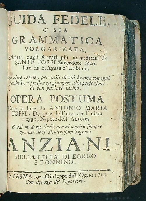 Guida fedele o sia grammatica volgarizata - copertina