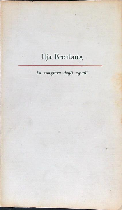 La congiura degli uguali - copertina