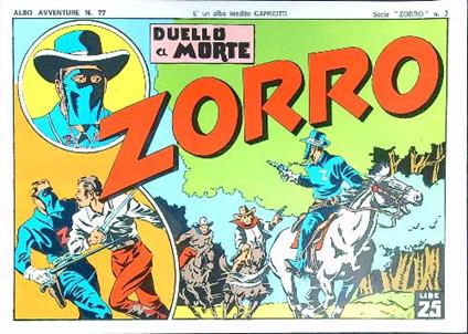 Zorro n. 3 - Duello a morte - copertina