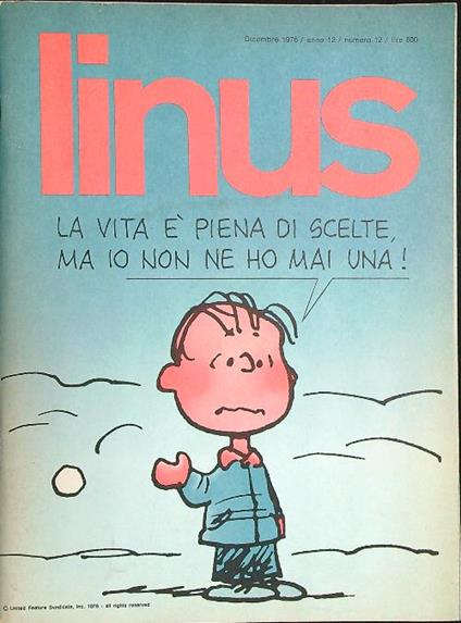 Linus n. 12/dicembre 1976 - copertina