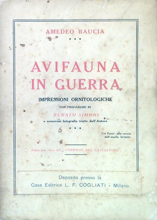 Avifauna in guerra - copertina